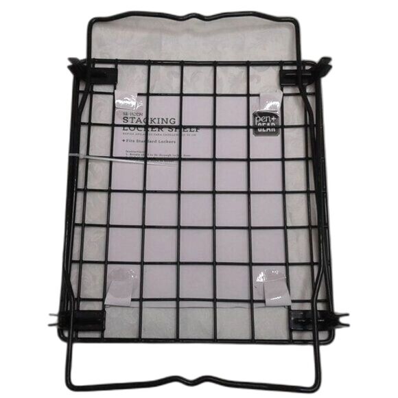 Pen + Gear Wire Stackable Locker Shelf Black 12″H x 10"D x 11.25" W - NEW - Picture 2 of 3